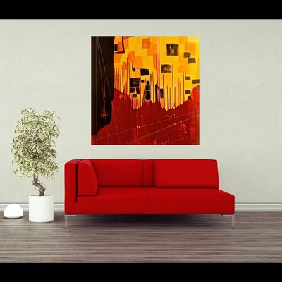 Handmade Wall Art L122 x W122 - Multicolour Handmade Wall Art L122 x W122 - Multicolour