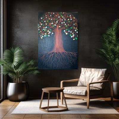 Handmade Wall Art L122 x W91 - Multicolour Handmade Wall Art L122 x W91 - Multicolour