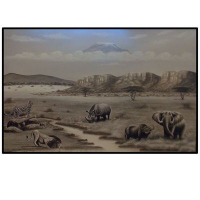 Handmade Wall Art L101 x W152 - Black and White