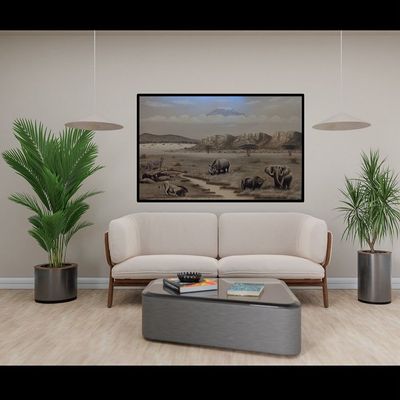 Handmade Wall Art L101 x W152 - Black and White