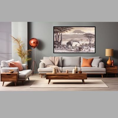 Handmade Wall Art L101 x W152 - Black and White