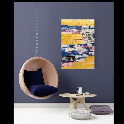 Handmade Wall Art L91 x W63 - Multicolour