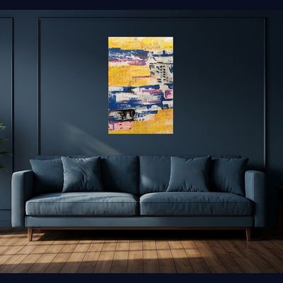 Handmade Wall Art L91 x W63 - Multicolour Handmade Wall Art L91 x W63 - Multicolour