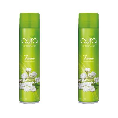 Aura Air Freshener Regular - Jasmine - 300 Ml - Set of 02