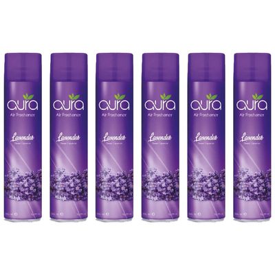 Aura Air Freshener Regular - Lavender - 300 Ml - Set of 06