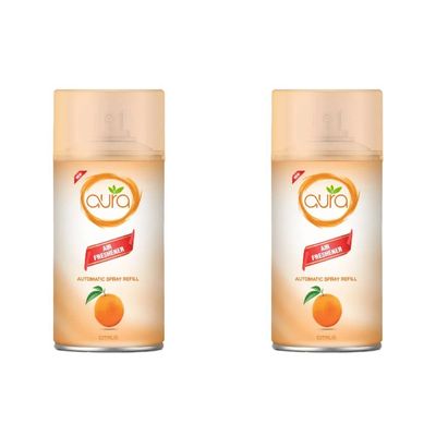 Aura Auto Spray Air Freshner - Citrus - 250 Ml - Set of 02
