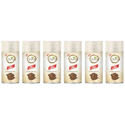 Aura Auto Spray Air Freshner - Oud Aroma - 250 Ml - Set of 06