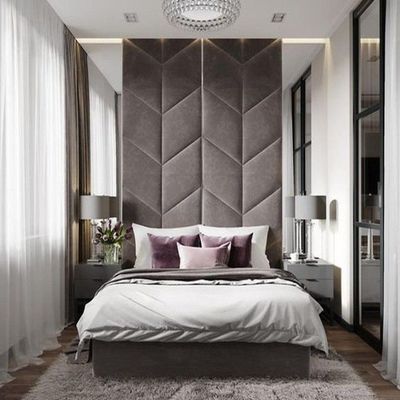 Charcoal Wall Panel Bed L215 x W210 x H260 - Grey