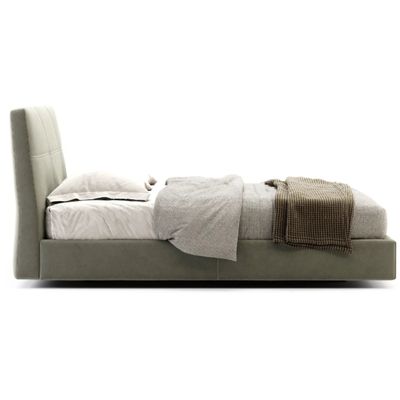 Domkapa Shelby Customizable PU Leather Bed L230 x W210 x H110 - Dark Green