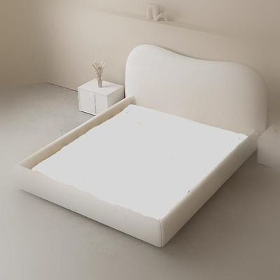 Fleece Luxury Boucle Bed L224 x W210 x H130 - White