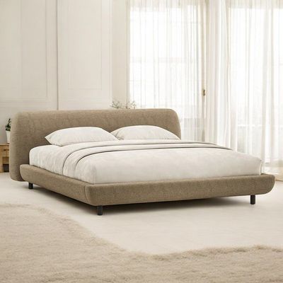 Firenze Italian Style Beige Colour Bed L220 x W210 x H100 - Beige