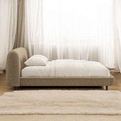 Firenze Italian Style Beige Colour Bed L220 x W210 x H100 - Beige