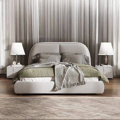 Linea Modern Bed L215 x W220 x H110 - Grey