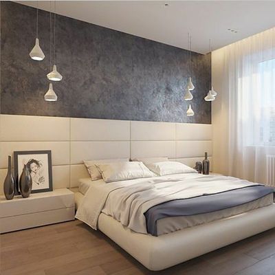 Nature Royal WallPanel Headboard Bed in Beige L220 x W350 x H150 - Beige