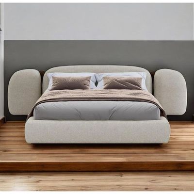 Orion Boucle Fabric Bed L220 x W320 x H100 - Beige