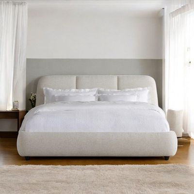 Regina King size Bed L215 x W220 x H110 - Beige
