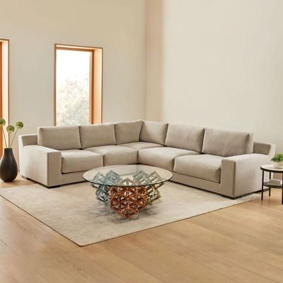 Allegro L Shape Corner Sofa L260 x W260 x H80 - Beige