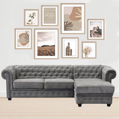 Alderwood Corner Sectional Sofa L155 x W270 x H80 - Grey