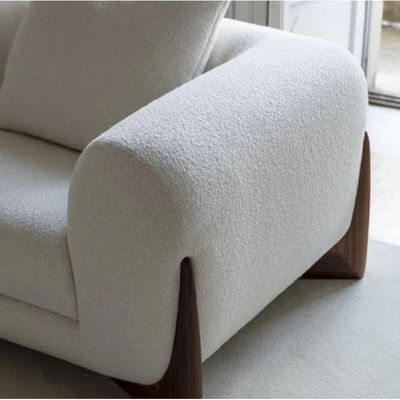 Astoria Fleece Fabric Sofa L175 x W350 x H65 - Off-White