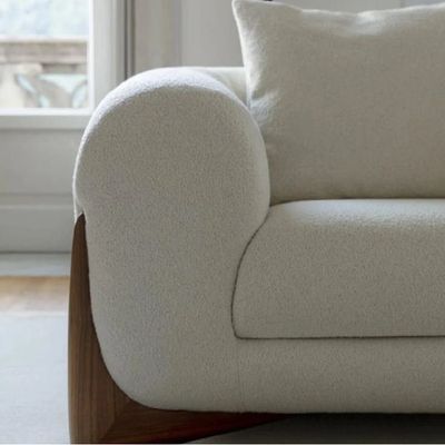 Astoria Fleece Fabric Sofa L175 x W350 x H65 - Off-White