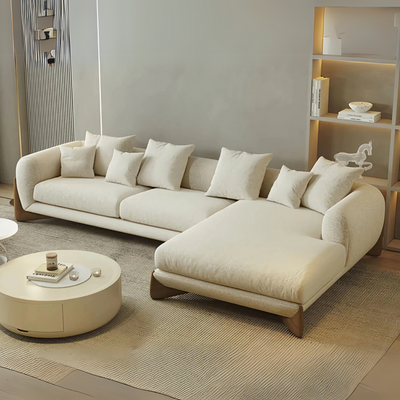 Astoria Fleece Fabric Sofa L175 x W350 x H65 - Off-White