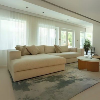 Celeste Cozy L-Shape Sofa L177 x W330 x H75 - Off-White