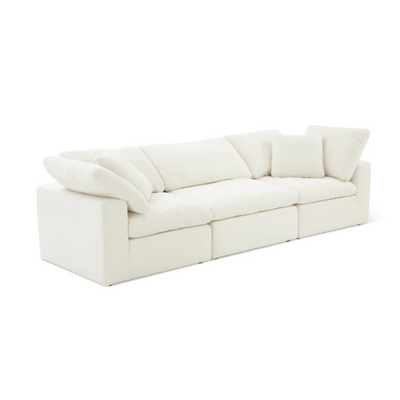 Cloud Feather Sofa 3-Seater L100 x W300 x H75 - White