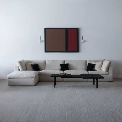 Cloud Heavenly Feather Sofa-Modular L200 x W400 x H75 - White