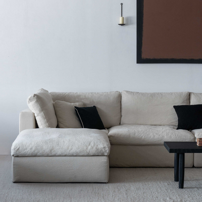 Cloud Heavenly Feather Sofa-Modular L200 x W400 x H75 - White