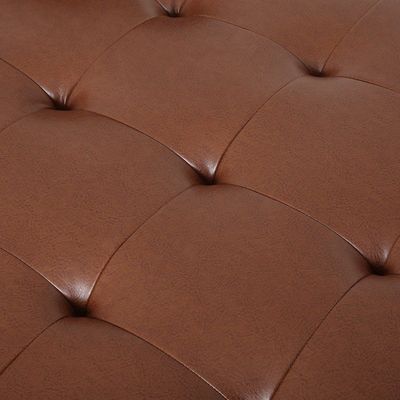 Contemporary Tufted Upholstered Chaise Sectional L-Shape Sofa L175 x W220 x H85 - Brown