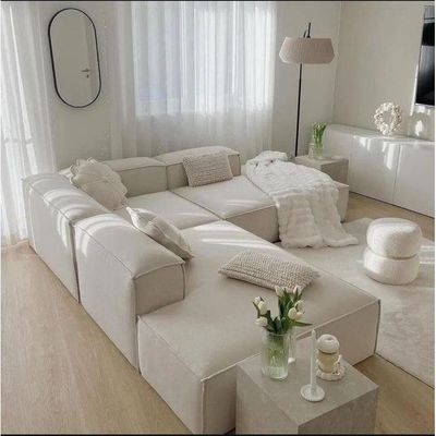Empress L-Shape Sectional Sofa L150 x W330 x H70 - Off-White