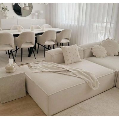 Empress L-Shape Sectional Sofa L150 x W330 x H70 - Off-White