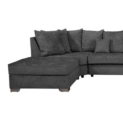 Hervie Sectional U-Shape sofa with 2 Ottomans L188 x W337 x H75 - Grey