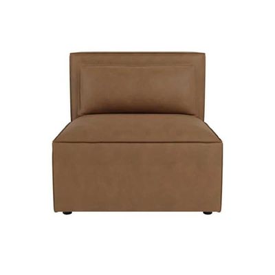 Kustom Deco Faux Leather Sectional Sofa L100 x W270 x H75 - Brown