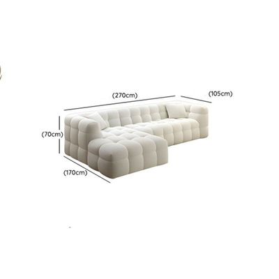 Kustom Deco Michelin Boucle Upholstered Sofa L170 x W270 x H70 - White