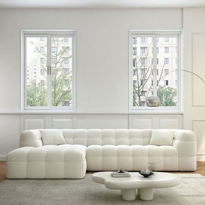 Kustom Deco Michelin Boucle Upholstered Sofa L170 x W270 x H70 - White