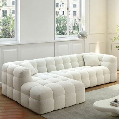 Kustom Deco Michelin Boucle Upholstered Sofa L170 x W270 x H70 - White