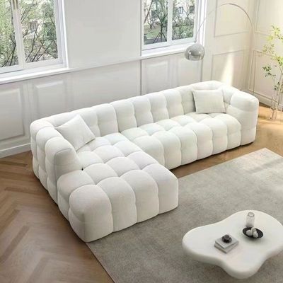 Kustom Deco Michelin Boucle Upholstered Sofa L170 x W270 x H70 - White