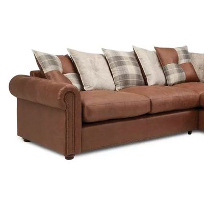 Leather Corner Sofa L170 x W240 x H80 - Brown