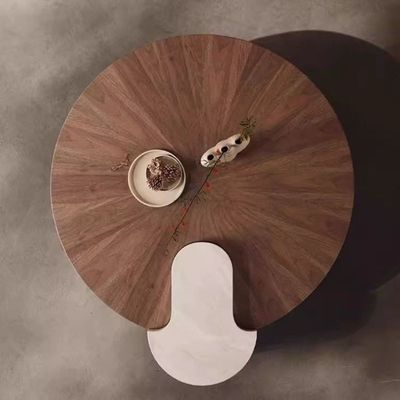 Round Coffee Table real Wood 106cm