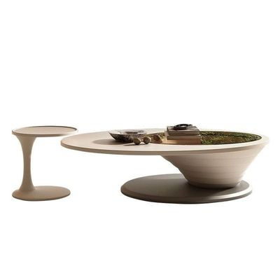 Coffee Tables Set White 130cm Glass Top