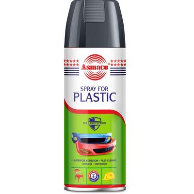 Asmaco Plastic Spray - Matt Black - 400 Ml - Set of 01