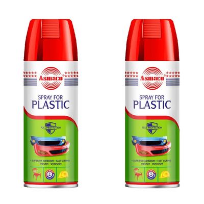 Asmaco Plastic Spray - Matt Grey - 400 Ml - Set of 02