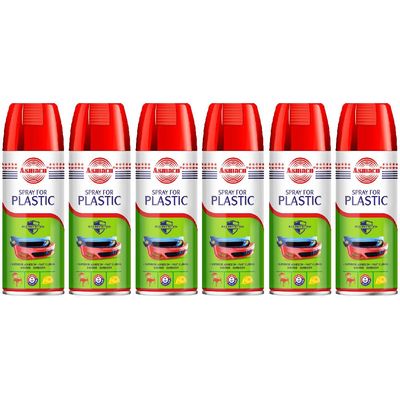 Asmaco Plastic Spray - Matt Grey - 400 Ml - Set of 06