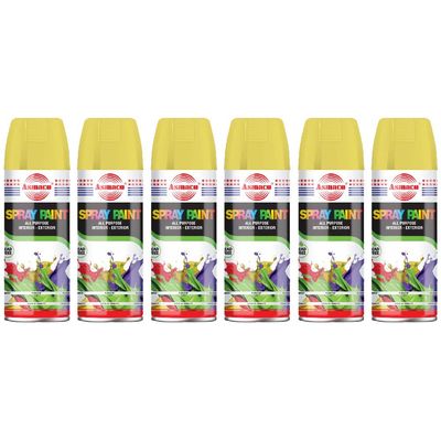 Asmaco Spray Paint - Canary Yellow - 400 Ml - Set of 06