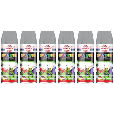 Asmaco Spray Paint - Chrome Silver - 400 Ml - Set of 06