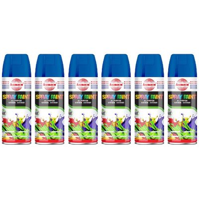 Asmaco Spray Paint - Dark Blue - 400 Ml - Set of 06