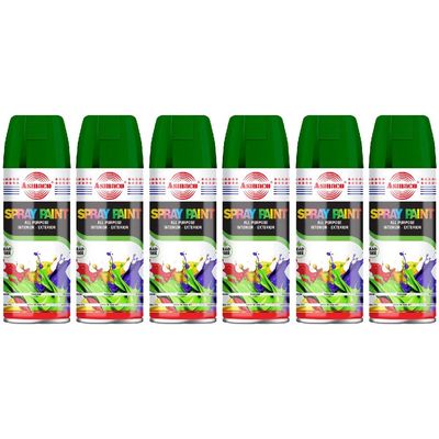 Asmaco Spray Paint - Dark Green - 400 Ml - Set of 06
