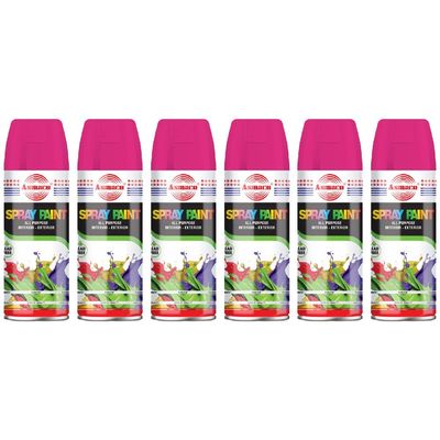 Asmaco Spray Paint - Fluo Magenta - 400 Ml - Set of 06