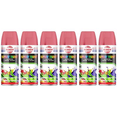 Asmaco Spray Paint - Fluorescent Orange - 400 Ml - Set of 06
